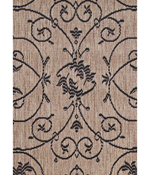 Couristan Recife Veranda Square Cocoa/Black Area Rug