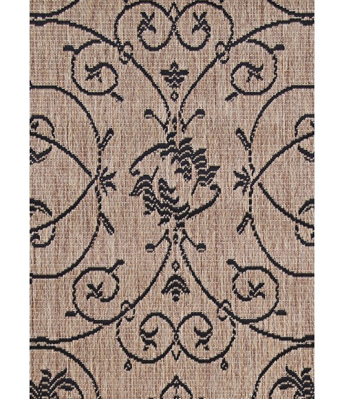 Couristan Recife Veranda 8' x 11' Cocoa/Black Area Rug