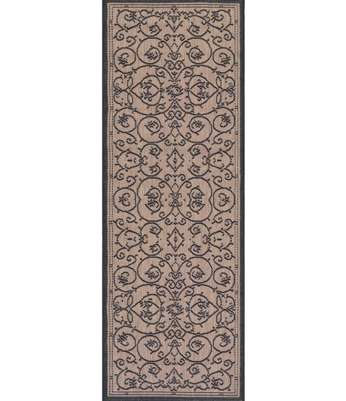 Couristan Recife Veranda Square Cocoa/Black Area Rug