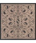 Couristan Recife Veranda Square Cocoa/Black Area Rug