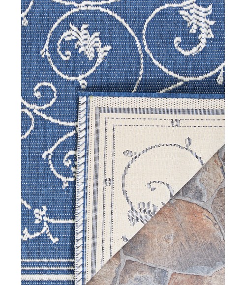 Couristan Recife Veranda Square Ivory/Indigo Area Rug