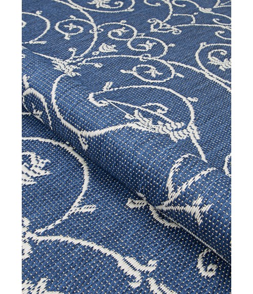 Couristan Recife Veranda Square Ivory/Indigo Area Rug