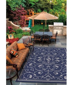 Couristan Recife Veranda Ivory/Indigo Area Rug 2 ft. 3 in. X 11 ft. 9 in. Rectangle