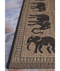 Recife Area Rug Couristan Recife Elephant 9' Round Cocoa/Black Area Rug