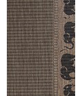 Recife Area Rug Couristan Recife Elephant 9' Round Cocoa/Black Area Rug