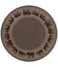 Recife Area Rug Couristan Recife Elephant 9' Round Cocoa/Black Area Rug