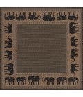 Recife Area Rug Couristan Recife Elephant 9' Round Cocoa/Black Area Rug