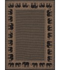 Recife Area Rug Couristan Recife Elephant 9' Round Cocoa/Black Area Rug