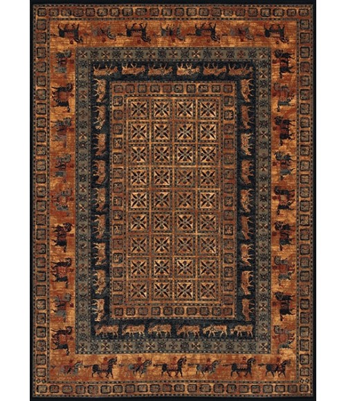Couristan Old World Classic  Pazyrk 9' Runner Burnished Rust  Area Rug