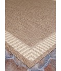 Couristan Recife Wicker Stitch Square Cocoa/Natural Area Rug