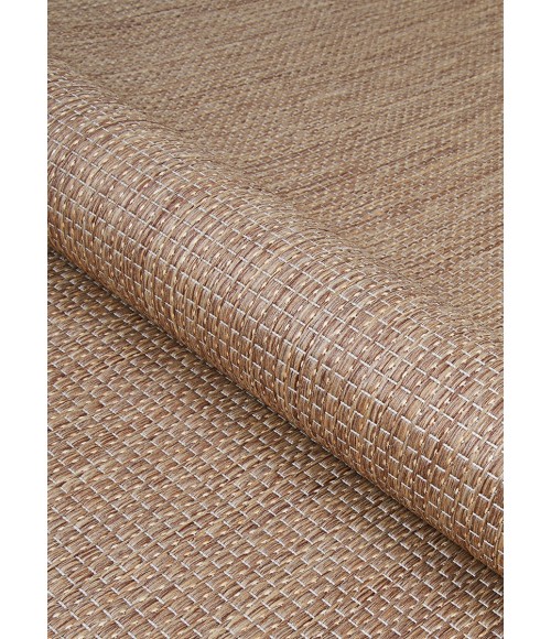 Couristan Recife Wicker Stitch 4' x 6' Cocoa/Natural Area Rug