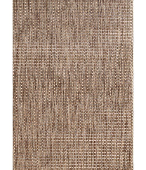 Couristan Recife Wicker Stitch Square Cocoa/Natural Area Rug