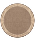 Couristan Recife Wicker Stitch Square Cocoa/Natural Area Rug