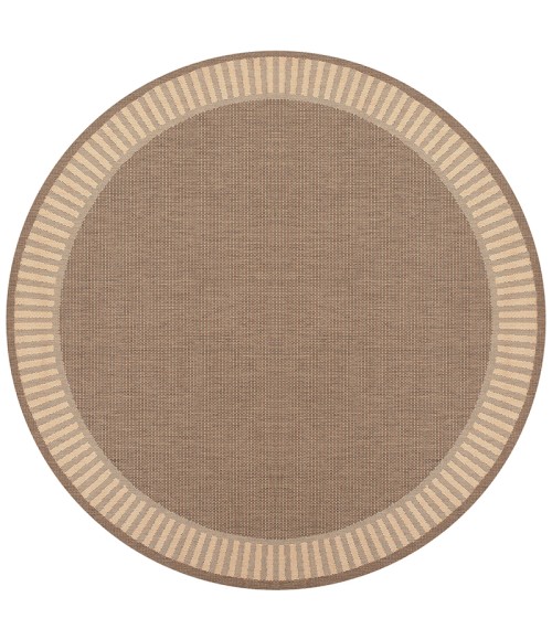 Couristan Recife Wicker Stitch 6' x 9' Cocoa/Natural Area Rug
