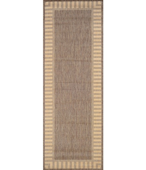 Couristan Recife Wicker Stitch 6' x 9' Cocoa/Natural Area Rug