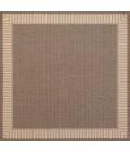 Couristan Recife Wicker Stitch 9' Round Cocoa/Natural Area Rug