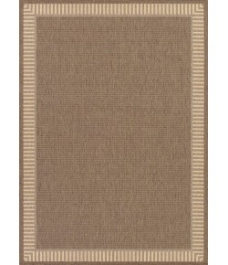 Couristan Recife Wicker Stitch Cocoa/Natural Area Rug 7 ft. 6 in. X 7 ft. 6 in. Square