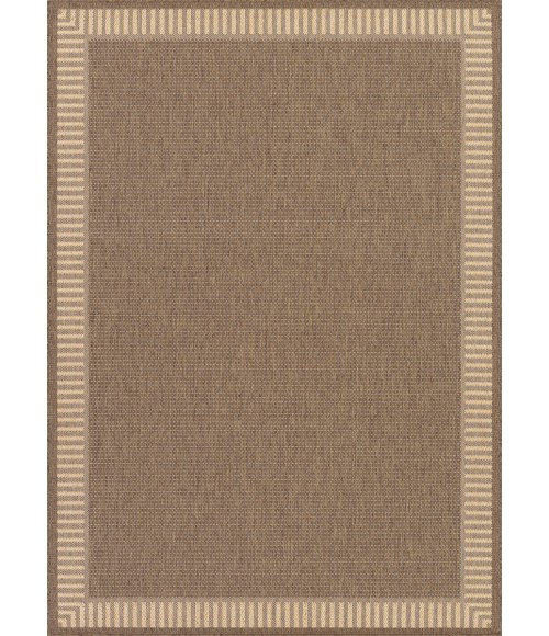 Couristan Recife Wicker Stitch 6' x 9' Cocoa/Natural Area Rug