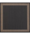 Couristan Recife Wicker Stitch 9' Round Black/Cocoa Area Rug