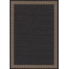 Couristan Recife Wicker Stitch Black/Cocoa Area Rug 3 ft. 9 in. X 5 ft. 5 in. Rectangle