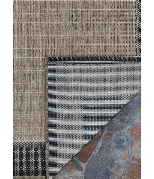 Couristan Recife Cocoa/Black 1681/2500 3 ft. 9 in. X 5 ft. 5 in. Rectangle Rug