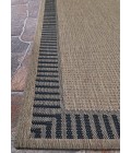 Couristan Recife Cocoa/Black 1681/2500 3 ft. 9 in. X 5 ft. 5 in. Rectangle Rug