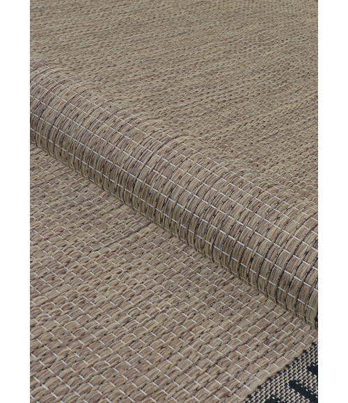 Couristan Recife Cocoa/Black 1681/2500 3 ft. 9 in. X 5 ft. 5 in. Rectangle Rug