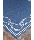 Couristan Recife Rope Knot Square Ivory/Indigo Area Rug