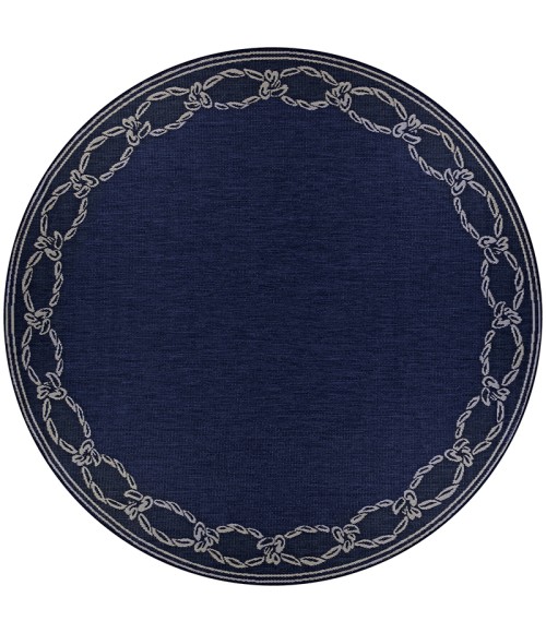 Couristan Recife Rope Knot 4' x 6' Ivory/Indigo Area Rug