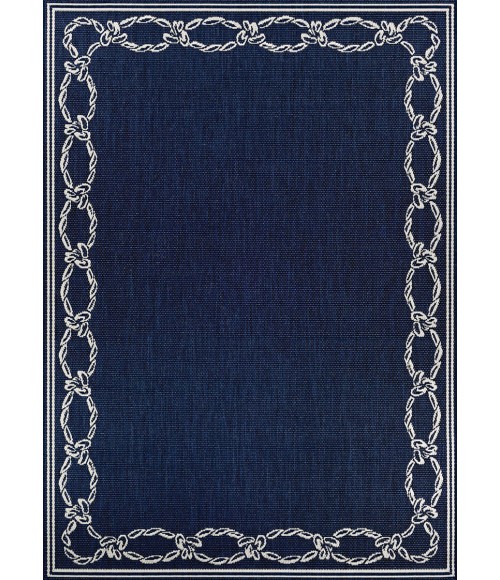 Couristan Recife Rope Knot 4' x 6' Ivory/Indigo Area Rug