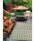 Recife Area Rug Couristan Recife Garden Key 9' Round Sage/Champagne Area Rug