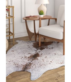 Couristan Prairie Hides Geilo Ivory/Buck Area Rug 6 ft. 4 in. X 8 ft. Rectangle