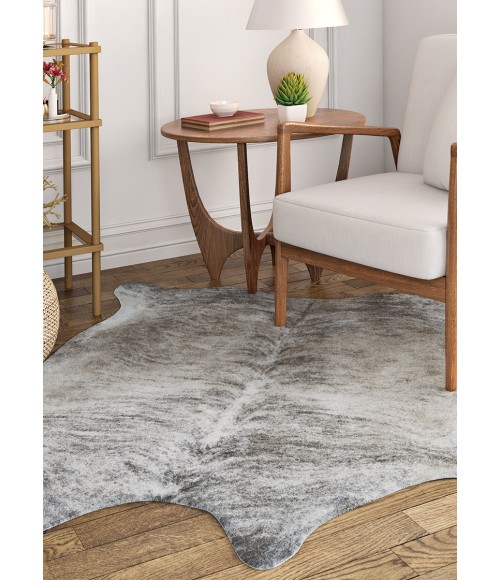 Prairie Hides Area Rug Couristan Prairie Hides Oslo 5' x 7' Pepper Area Rug