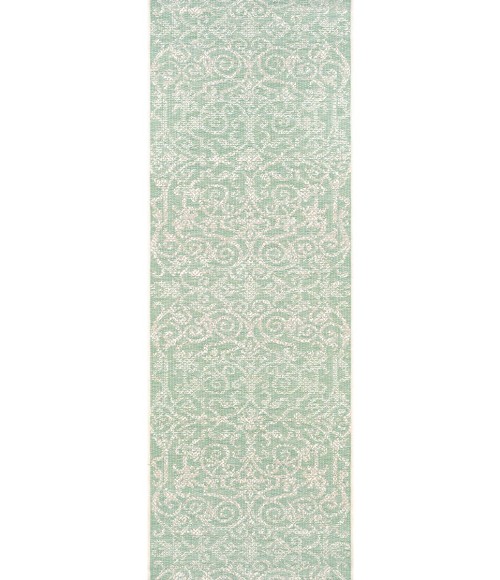 Couristan Monaco Summer Quay 5' x 8' Ivory/Light Green Area Rug