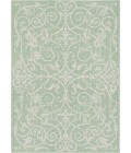 Couristan Monaco Summer Quay Long Runner Ivory/Light Green Area Rug