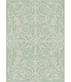 Couristan Monaco Summer Quay Ivory/Lt Green Area Rug 5 ft. 3 in. X 7 ft. 6 in. Rectangle