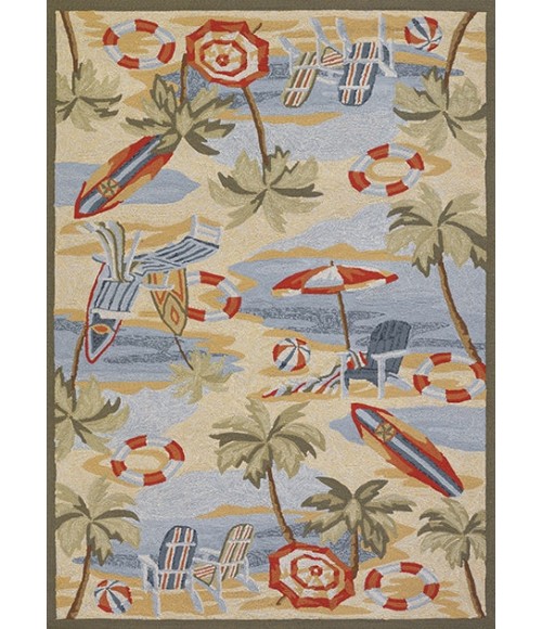 Outdoor Escape Area Rug Couristan Outdoor Escape Cocoa Beach 5' x 8' Sand Area Rug