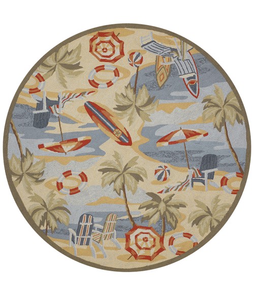 Outdoor Escape Area Rug Couristan Outdoor Escape Cocoa Beach 5' x 8' Sand Area Rug