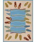 Couristan Outdoor Escape Sandals 5' x 8' Sand/Multi Area Rug