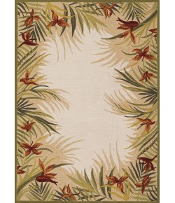Couristan Covington Tropic Gardens Sand/Multi Area Rug 3 ft. 6 in. X 5 ft. 6 in. Rectangle