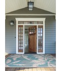 Couristan Monaco Coastal Floral 5' x 8' Ivory/Turquoise Area Rug
