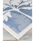 Couristan Monaco Coastal Floral 6' x 9' Ivory/Sapphire Area Rug