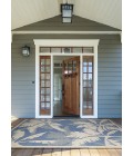 Couristan Monaco Coastal Floral 6' x 9' Ivory/Sapphire Area Rug