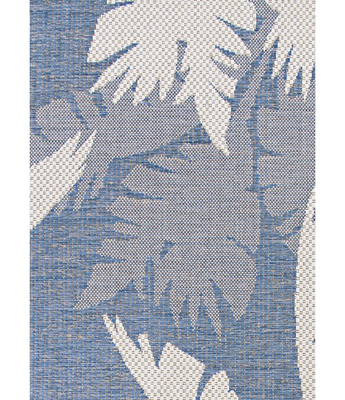 Couristan Monaco Coastal Floral 6' x 9' Ivory/Sapphire Area Rug