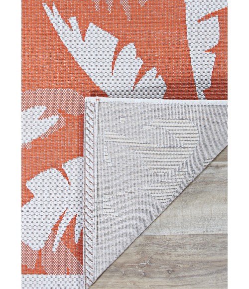 Couristan Monaco Coastal Floral 5' x 8' Ivory/Orange Area Rug