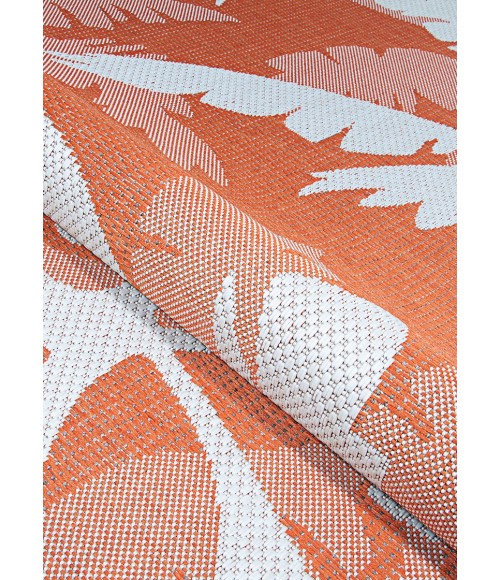 Couristan Monaco Coastal Floral 5' x 8' Ivory/Orange Area Rug
