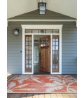 Couristan Monaco Coastal Floral 5' x 8' Ivory/Orange Area Rug