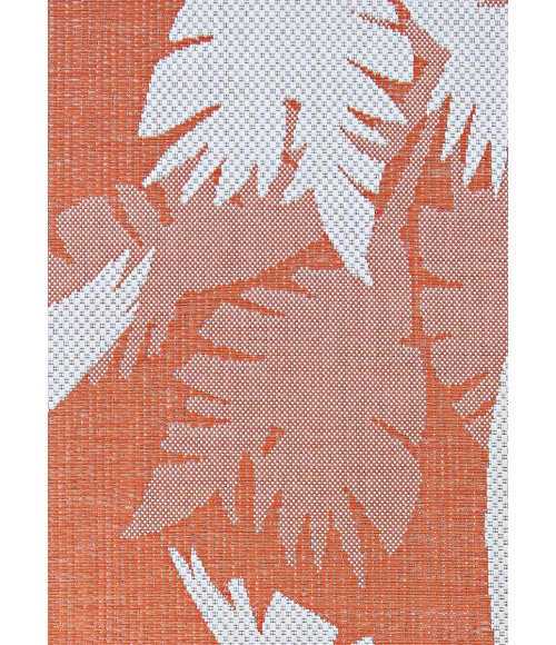 Couristan Monaco Coastal Floral 5' x 8' Ivory/Orange Area Rug