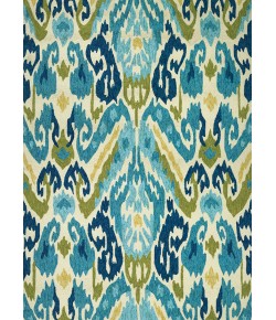 Couristan Covington Delfina Azure/Lemon Area Rug 3 ft. 6 in. X 5 ft. 6 in. Rectangle