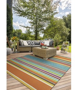 Couristan Covington Sherbet Stripe Multi Area Rug 2 ft. 6 in. X 8 ft. 6 in. Rectangle